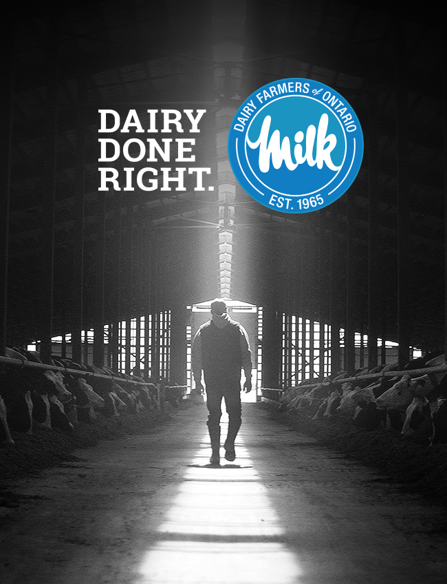 Dairy Farmers of Ontario Dairy Done Right Campaign banner