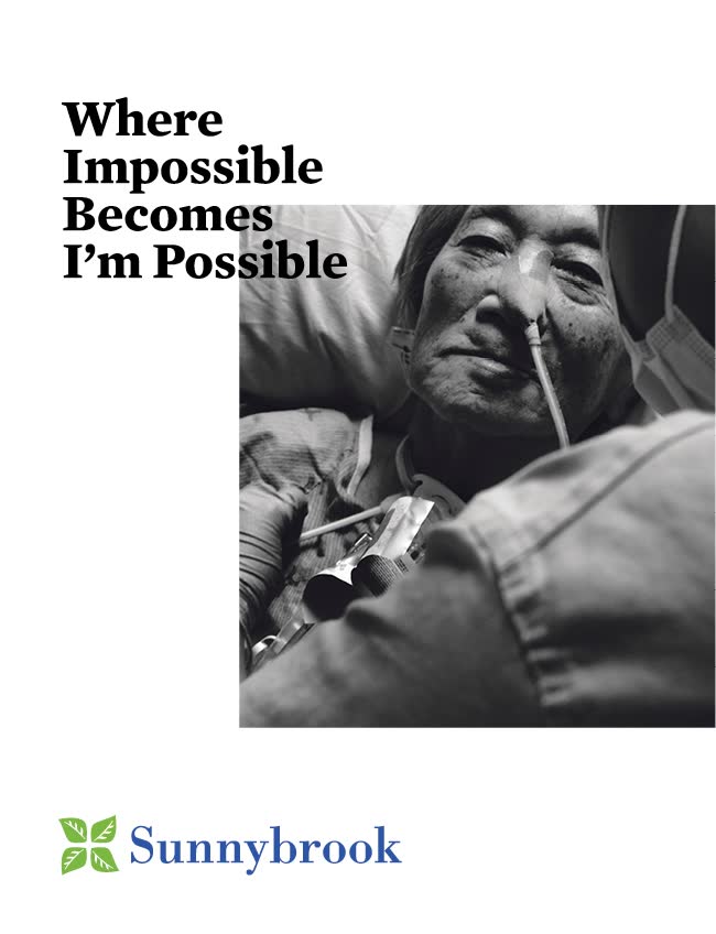 Sunnybrook Foundation's Where Impossible Because I'm Possible Campaign banner